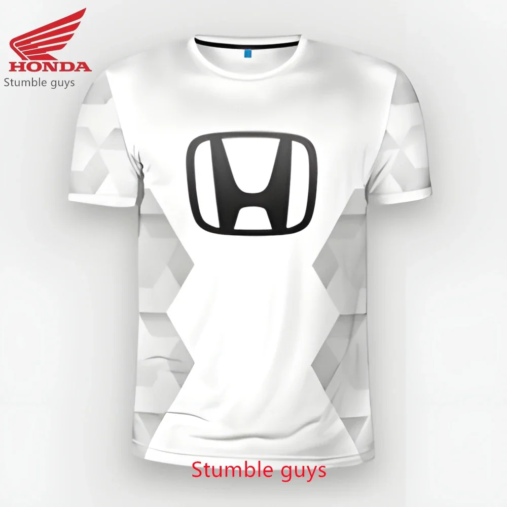 

Honda Teen Boys' Men Brand Short Sleeve T-shirt Casual Fashion Sports Motorcycle Racing Moto Leisure Kids Clothes Boys