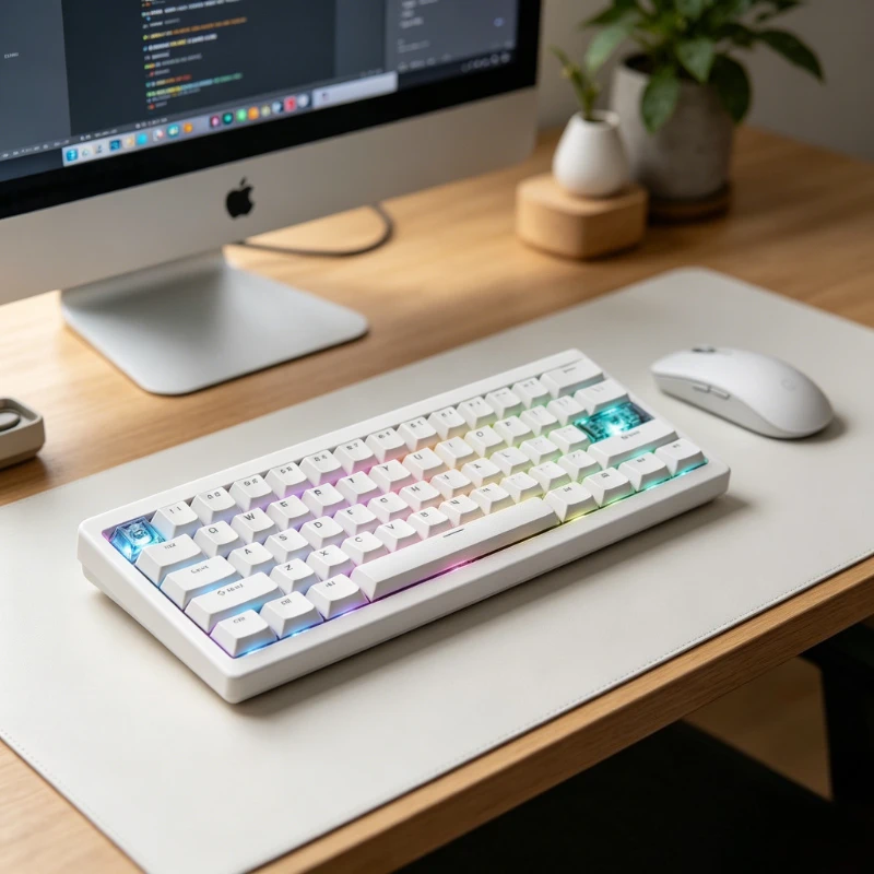 QK61v2 Bluetooth Wireless Keyboard Customization RGB Hot Swap Three Mode for Ergonomic  Esports Gaming Mechanical Keyboard Gifts