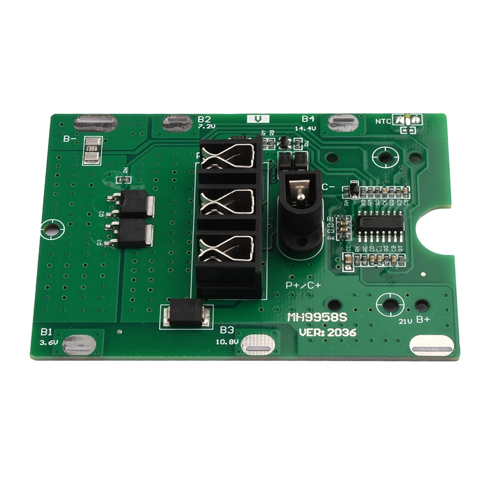 5S 21V 20A Płyta zabezpieczająca przed ładowaniem baterii litowych Moduł BMS Ochrona temperatury NTC Złącze DC do narzędzi wiertarskich