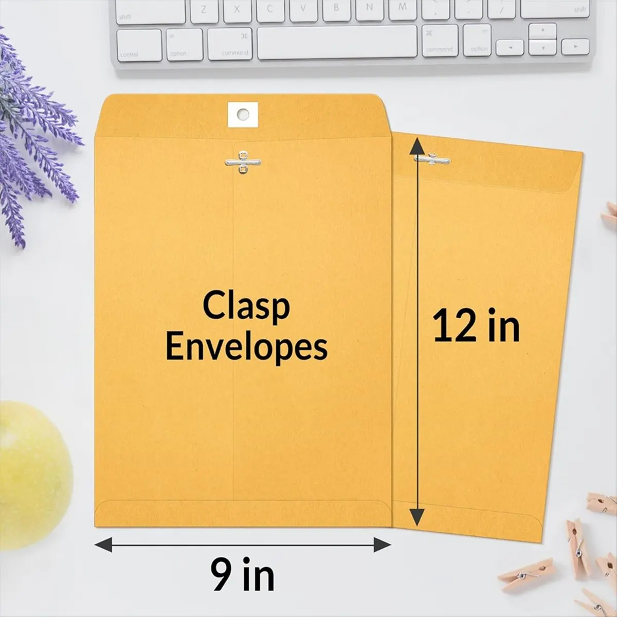 

ABZT Clasp Envelopes 50 Count-9x12 Inch Envelopes with Clasp Closure - for Home,,Business,Legal or School