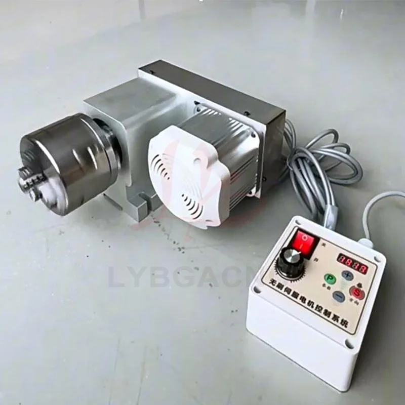 Adjustable speed T5M-3-100AB CNC Rotary A-axis Indexing Head with 100mm Chuck 3 Jaws for CNC Milling Machine