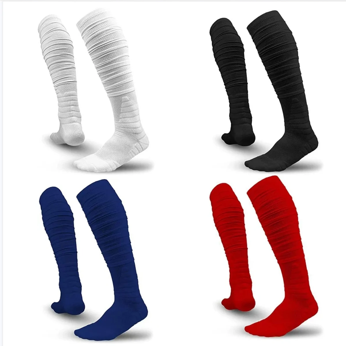 1 Pairs Football Socks Non Slip Men Football Socks Extra Long Socks Soccer Socks Over The Knee Athletic