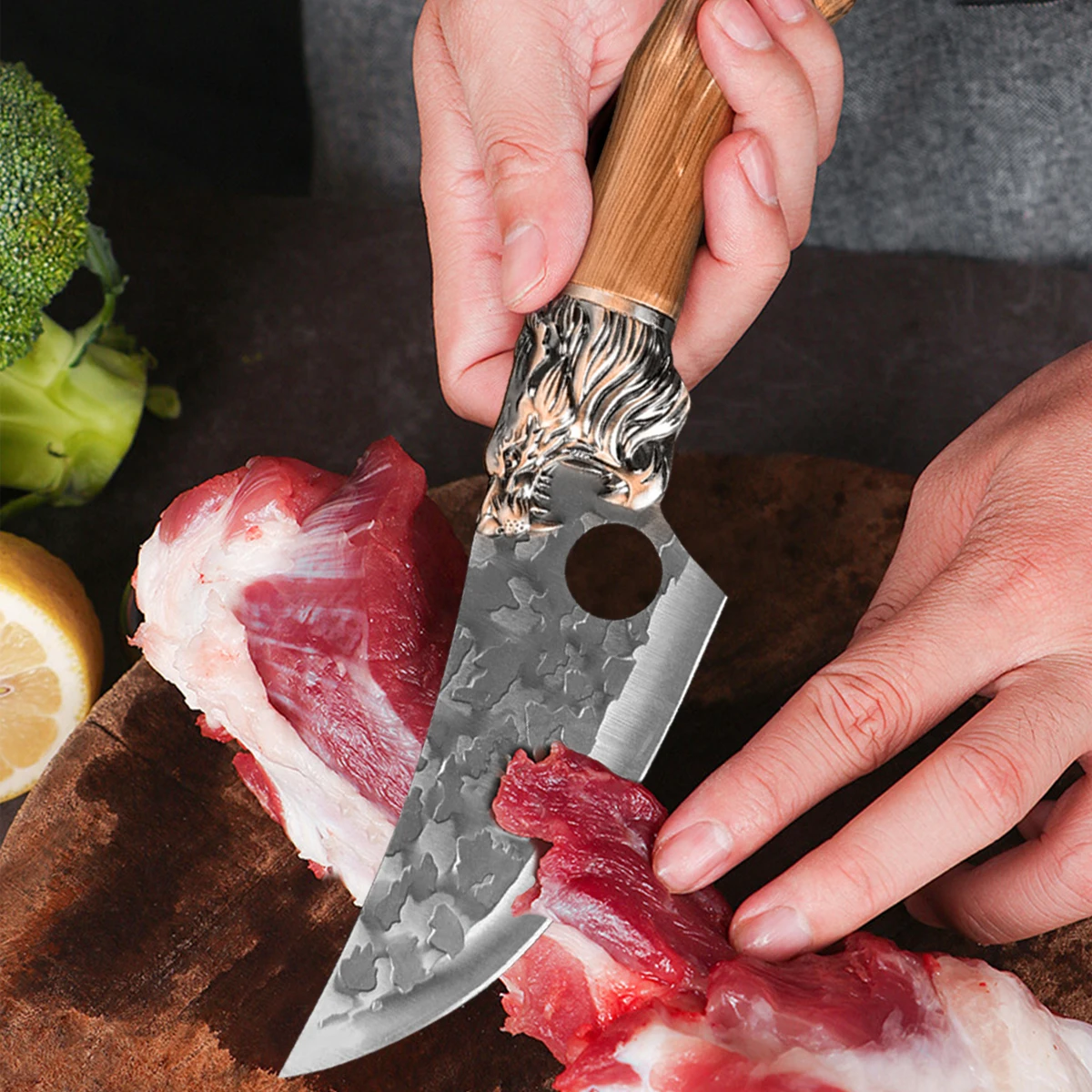 Kitchen Boning Knife Fish Meat Cleaver Forged Kitchen Chef Knife Household Slicing Peeling Cooking Knife