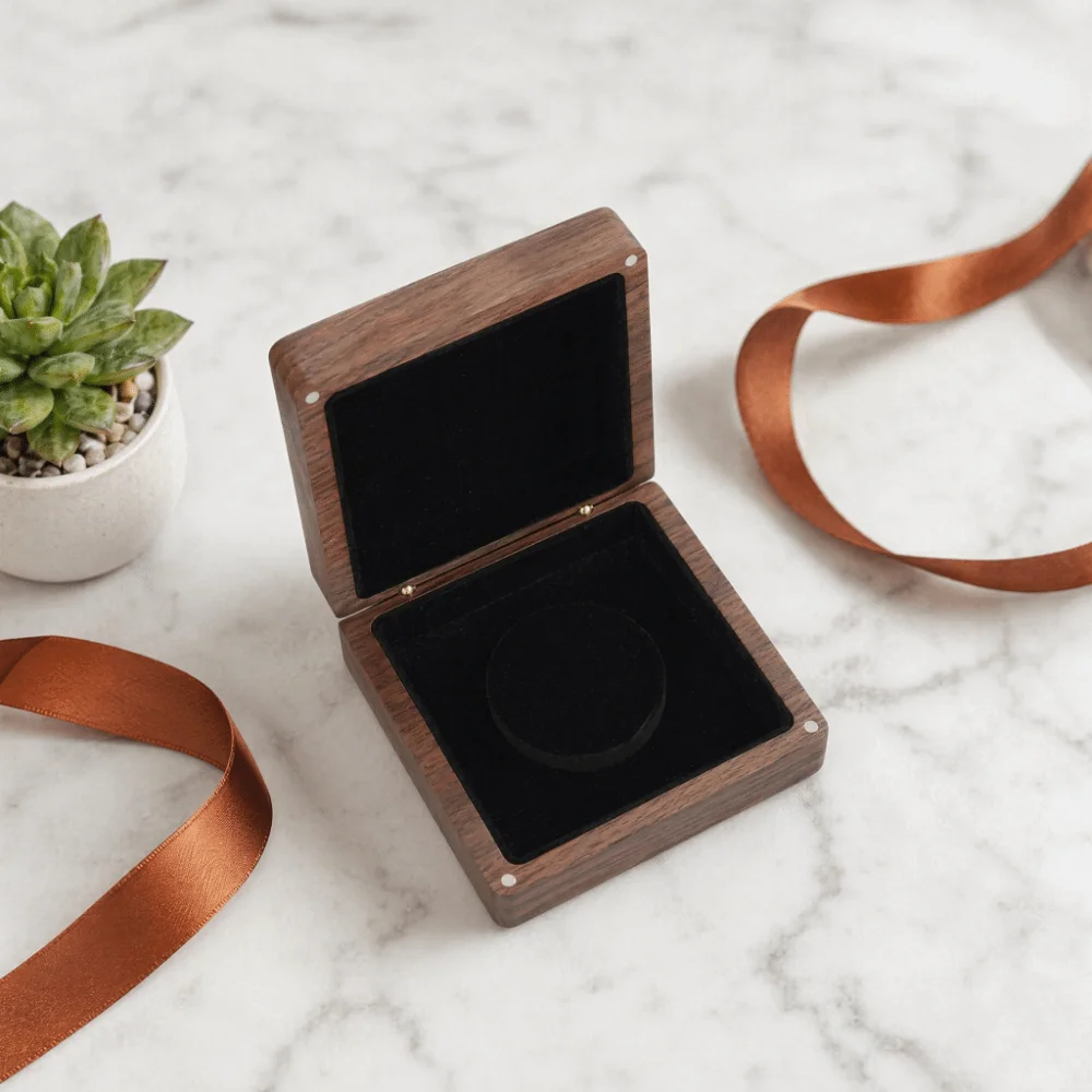 Fashion Luxury Walnut Wooden Bracelet Holder Magnetic Anti-collision Hand Chain Box Square Packaging Jewelry Storage Case Gifts