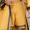 Ensemble pyjama long pour homme, peignoir style baroque, short kimono, vêtements de nuit printemps-été, vêtements d'intérieur en satin