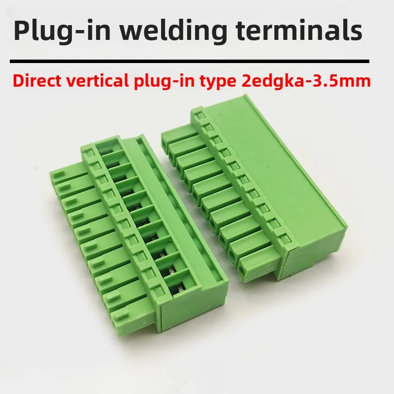 2pcs Upright plug 2EDG/15EDGKA-3.5MM terminal PCB Connector straight bent pin seat 2P3P-12P