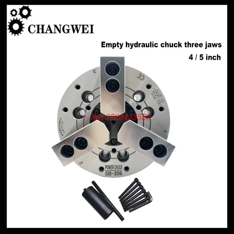 CNC hydraulic Chuck sb-204 SB-205 4/5 inch oil pressure Chuck three-jaw chuck hollow hydraulic Chuck