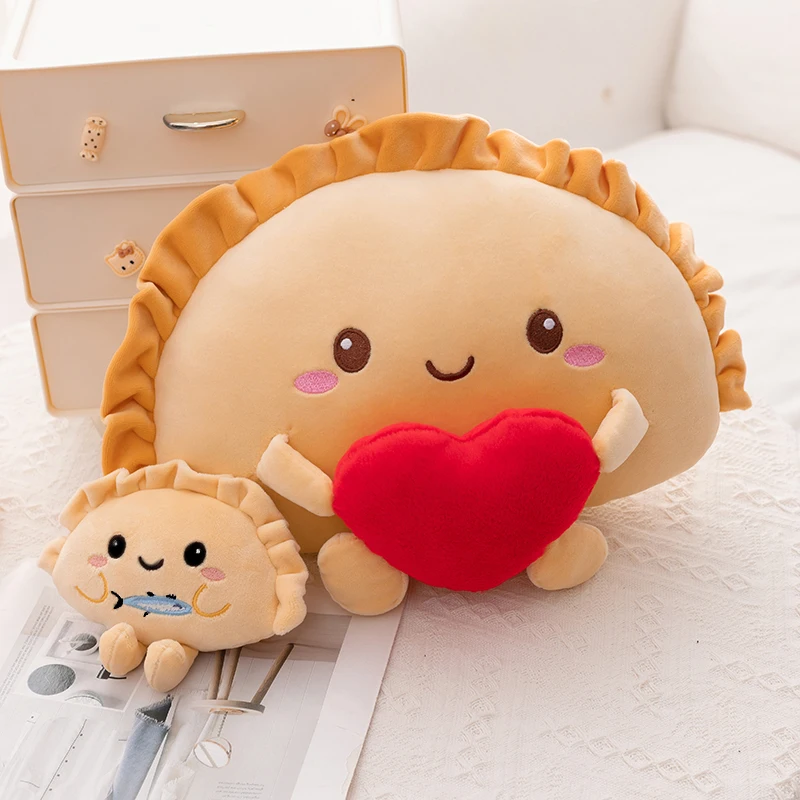 13/35 cm Simpatico Gnocco Peluche Cuscino portachiavi Colorato Multi-Savori Gnocco di Cibo Peluche Kawaii Gnocco Fritto con Cuore Rosso