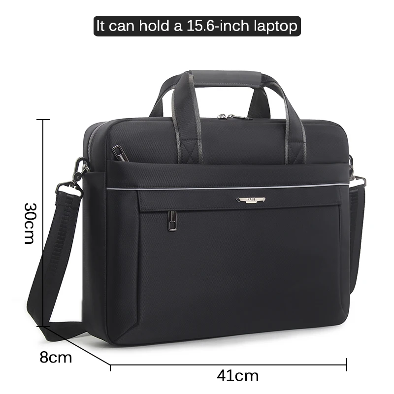 Large Briefcases For Men Canvas Tote Bag 15.6 Inch Laptop Case Waterproof Work Bags Business Mens Shoulder Bag Office Messenger