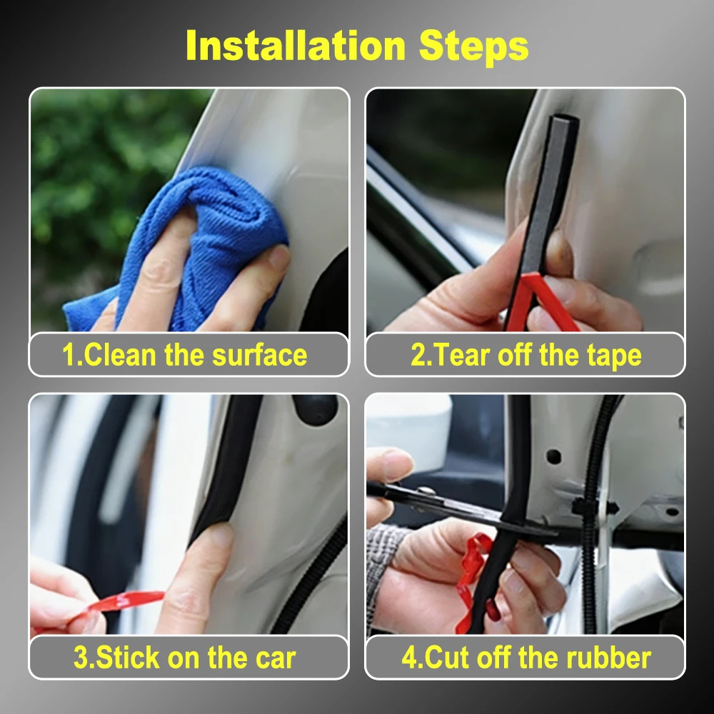 For Tesla Model Y 3 Highland Door Seal Kit Soundproof Rubber Weather Strip Sunroof Seal Wind Noise Reduction Kit 2017-2024 view 6