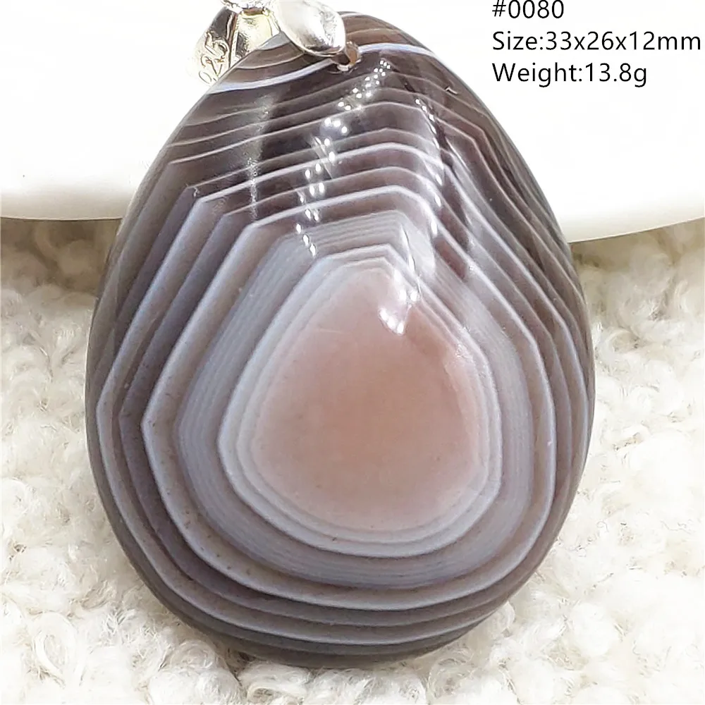 Natural Black Persian Agate Pendant Necklace Water Drop For Women Men Jewelry Pink Agate Bead Best Gift Stone AAAAAA