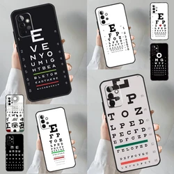 Vision Test Chart Phone Case For Samsung Galaxy A14 A24 A34 A54 A13 A33 A53 A73 A12 A22 A32 A52 A51 A71 A52S