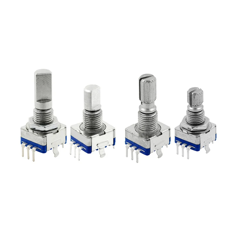 1PCS Half / Plum axis rotary encoder, handle length 15mm / 20mm code switch/ EC11 / digital potentiometer with switch 5Pin