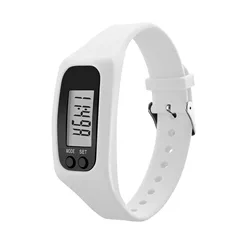 Pedometer Watch Daily Casual Walking Sports Fitness Tracker Wristband Watches Digital Step Count Silicone Watch With Lcd Display