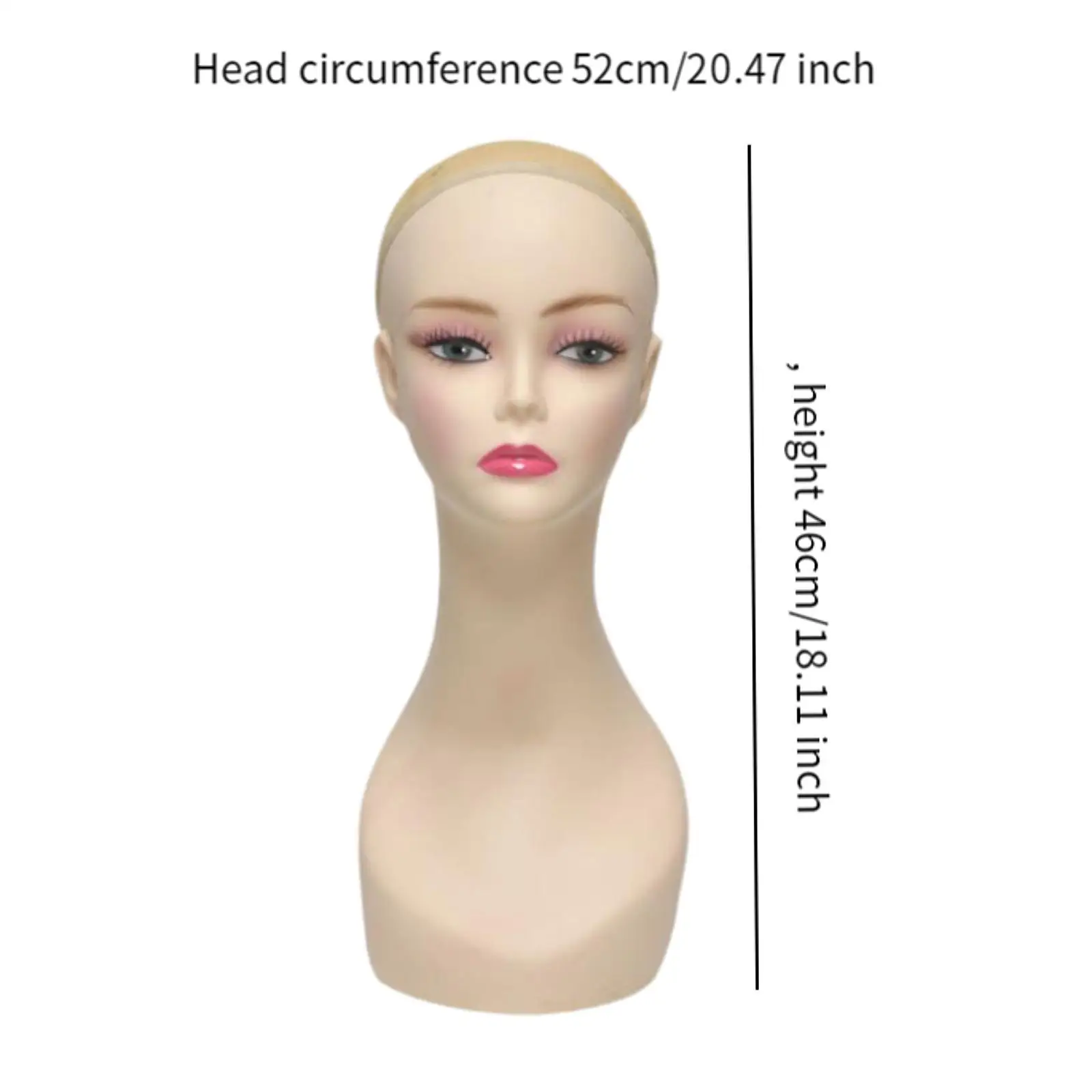 Testa di manichino realistica per esposizione di gioielli per occhiali, sciarpe, orecchini
