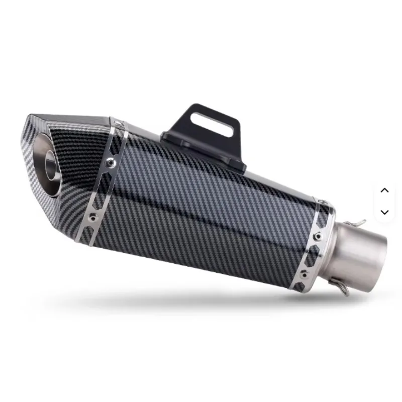 

STLF 38-51mm Universal Motorcycle Exhaust Pipe CH for Cbr650 Z900 Mt07 R3 B10 Genuine Carbon Fiber Motorcycle Muffler