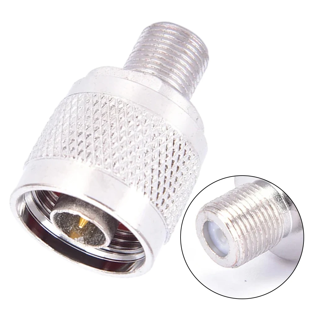 1pc RF Connector N Male Plug Male Pin To F Female Signal Metric Metal Adapter Household Electrical Plugs Tool Parts