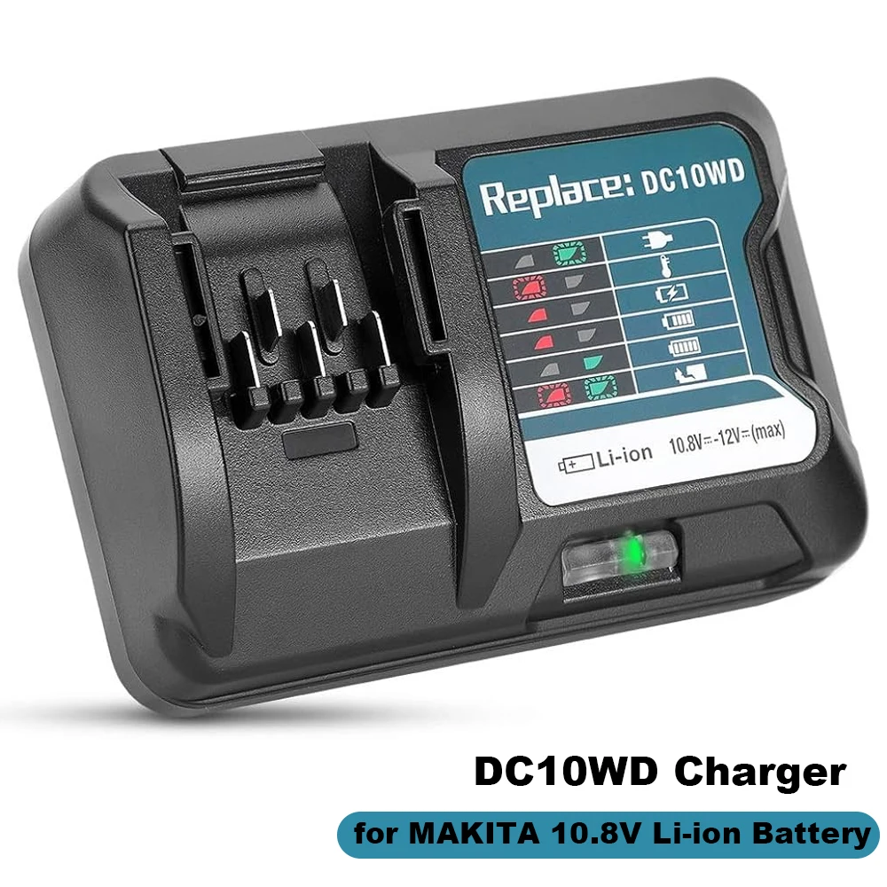 استبدال DC10WD بطارية ليثيوم شاحن سريع لماكيتا DC10SB DC10WC BL1015 BL1016 BL1015 BL1021B BL1041B 10.8 فولت -12 فولت