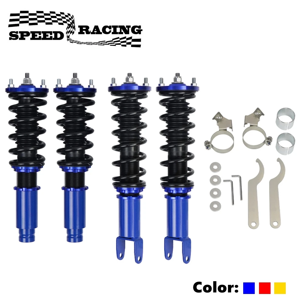 Coilovers For Honda Civic 1996-2000, Adjustable Height Spring Shock Absorber Suspension Kit Complete Assemblies