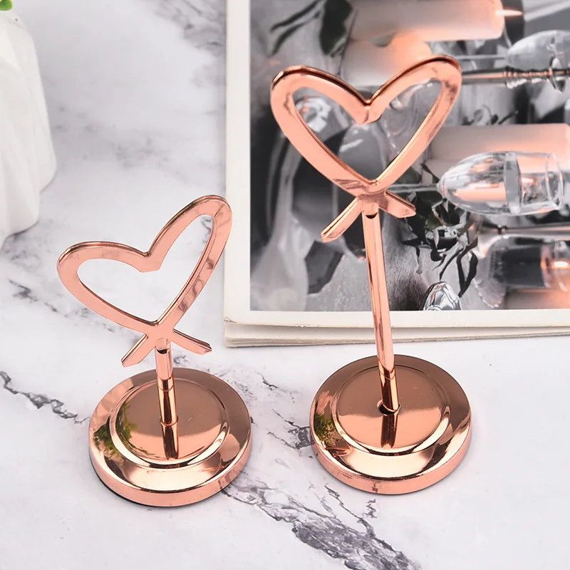 

Metal POP Price Label Card Holder Wedding Picture Photo Memo Note Clip Restaurants Table Number Name Place Card Holder Stand