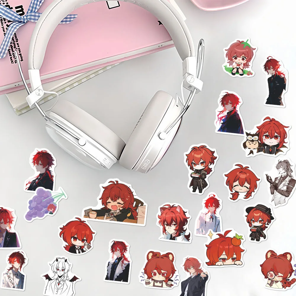 Sunsyea Genshin Impact Merch Fans Collection Character Q Version Stickers 80 Pieces Diluc