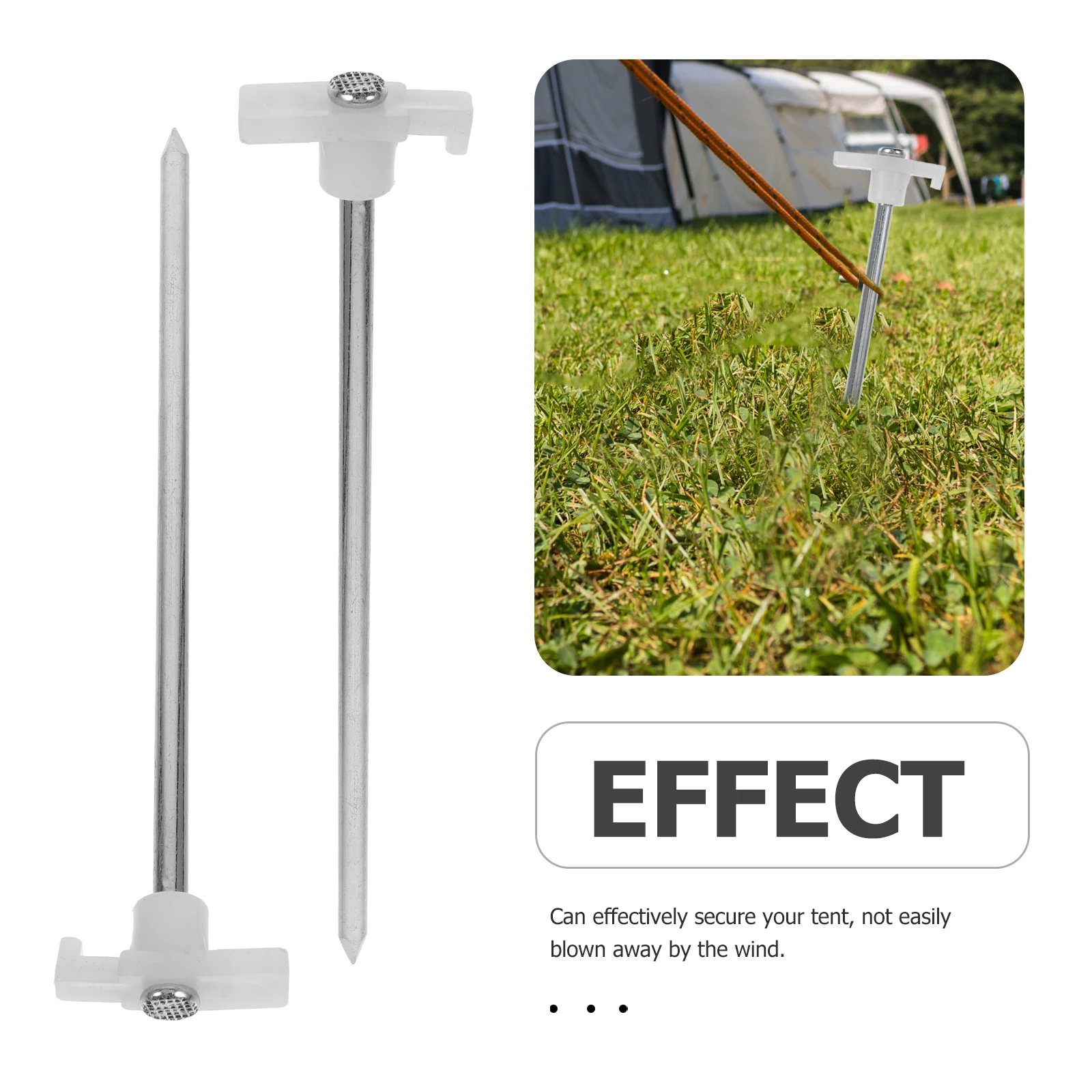 

4pcs Heavy Duty Tent Stakes Durable Plastic Camping Ground Pegs for Tents Canopies Tarps Lawn Garden Outdoor Sturdy Windproof