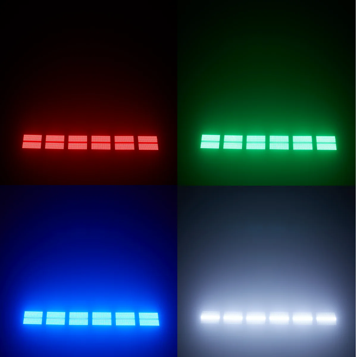 200 واط LED RGBW 4in1 48 منطقة ضوء إحترافي أبيض 8000 كيلو DMX السوبر مشرق Dj الجدار غسالة بار ضوء إحترافي تأثير إضاءة المسرح
