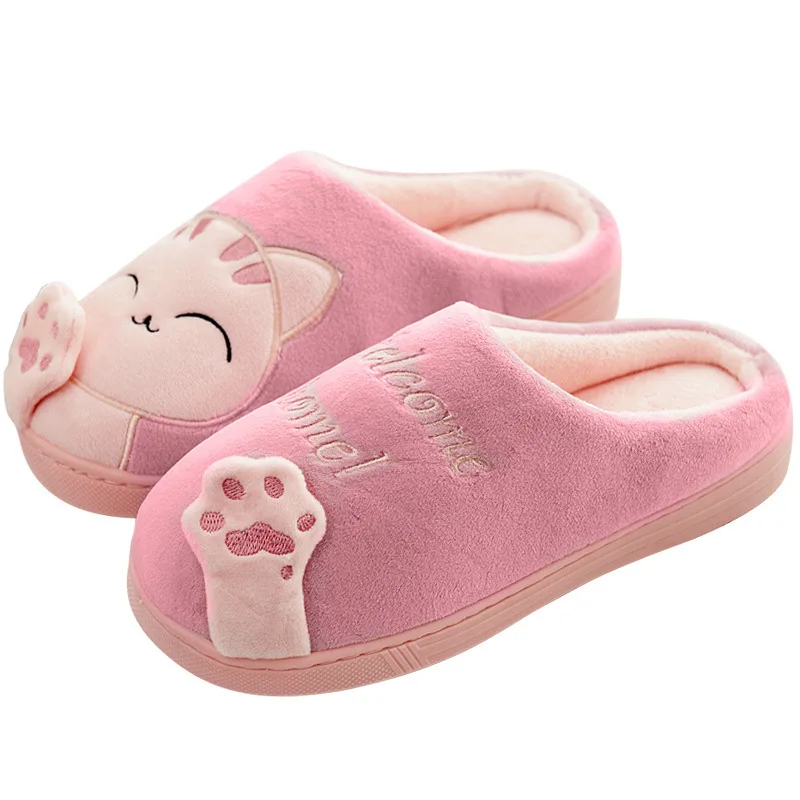 Women's Winter Home Slippers Cartoon Cat Shoes Soft Winter Warm Home Cotton Slippers Indoor Bedroom Couple Couple image 4