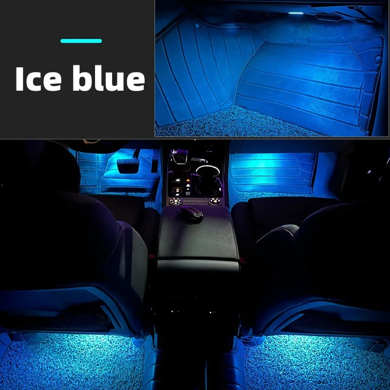 

For Audi A1 8X 2011~2018 Car Footwell Lights Ultra-bright LED Lamp Interior Ambient Atmosphere Neon Light Decoration Accessories