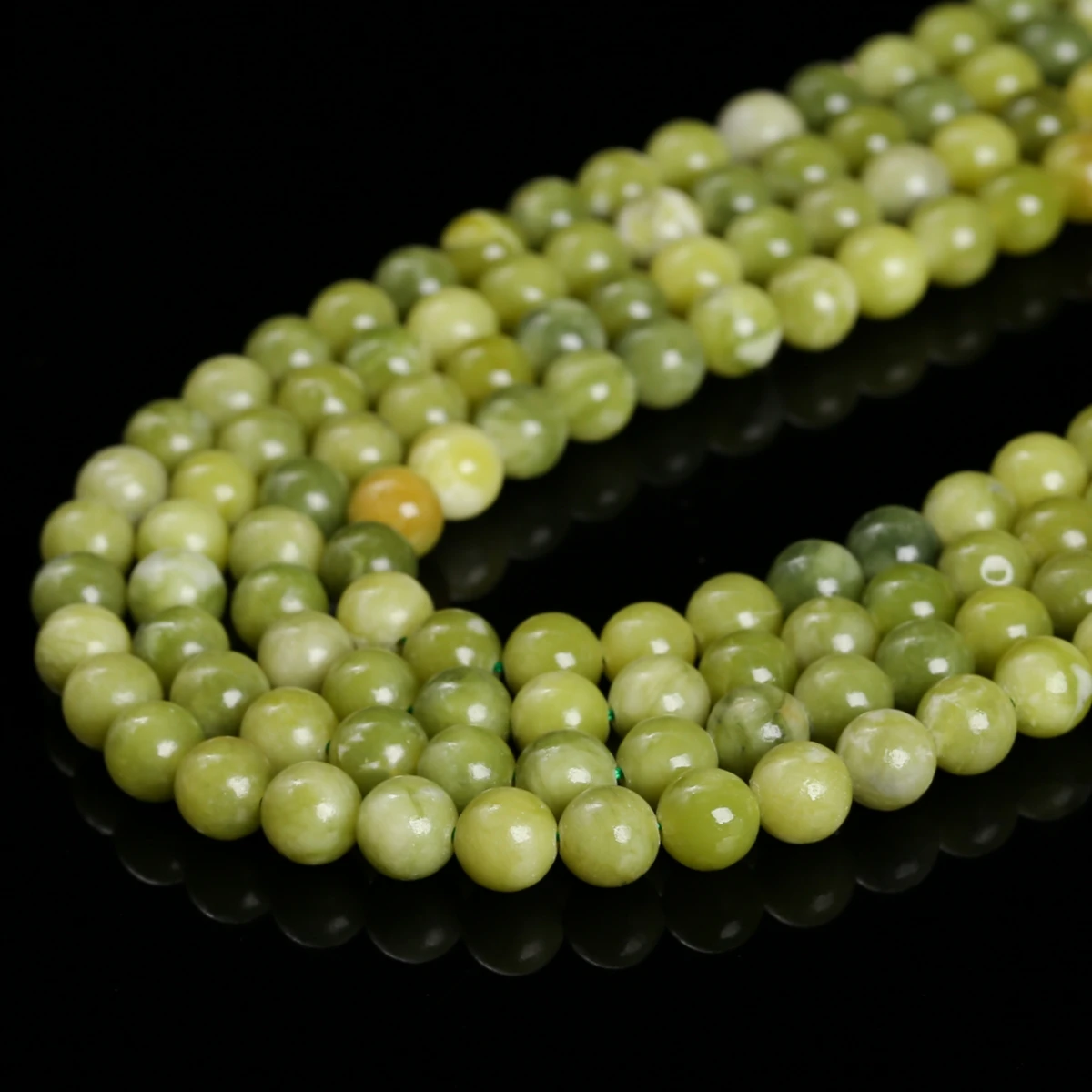 1 Strand Light Color Natural Southern Jade Bead Round Loose Beads 4 6 8 10mm for Jewelry Making DIY Necklace Bracelet Accessory