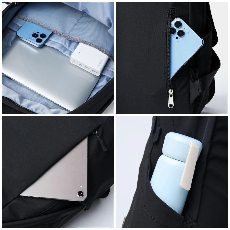 Ransel Perjalanan Wanita Pria Kasual Ransel PC 15.6 Inci Oxford Ringan Tas Buku Perguruan Tinggi Remaja Tahan Air