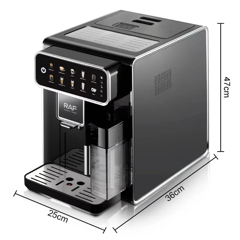 

RAF New Commercial Full Automatic Smart Coffee Makers Espresso Cappuccino Latte Coffee Machine With Milk Tank