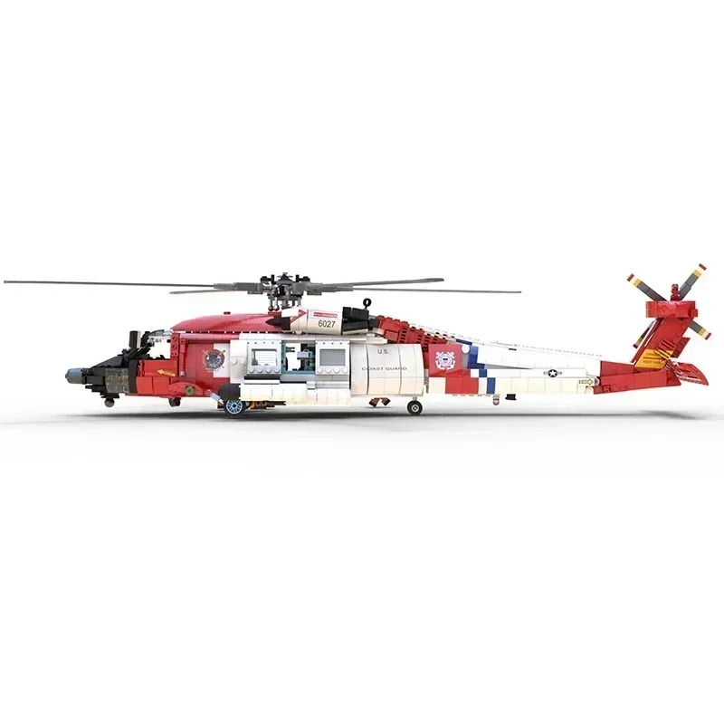

Военная модель Moc Building Bricks MH-60J Hawk Rescue Helicopter Technology Модульные блоки Подарочные рождественские игрушки DIY Наборы для сборки