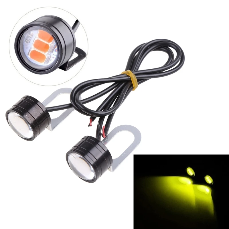 2Pcs Motorcycle Eagle Eye Light Cycling Equipment 12V LED Strobe Lights Drop shipping