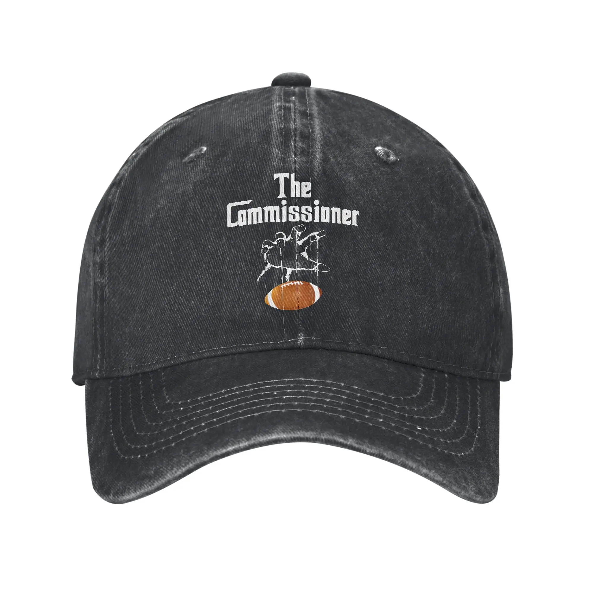Washed Baseball Cap Fantasy Football Commissioner Draft Party Commish Summer Trucker Hat For Unisex-Teens Gym Sun Baseball Caps