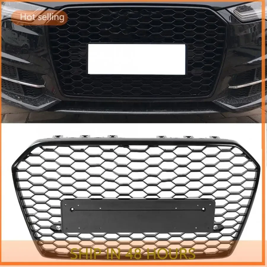 

Car Front Bumper Grill Center Grille for Audi A6/S6 2016 2017 2018 (Refit for RS6 Style) car-styling accessories fast ship