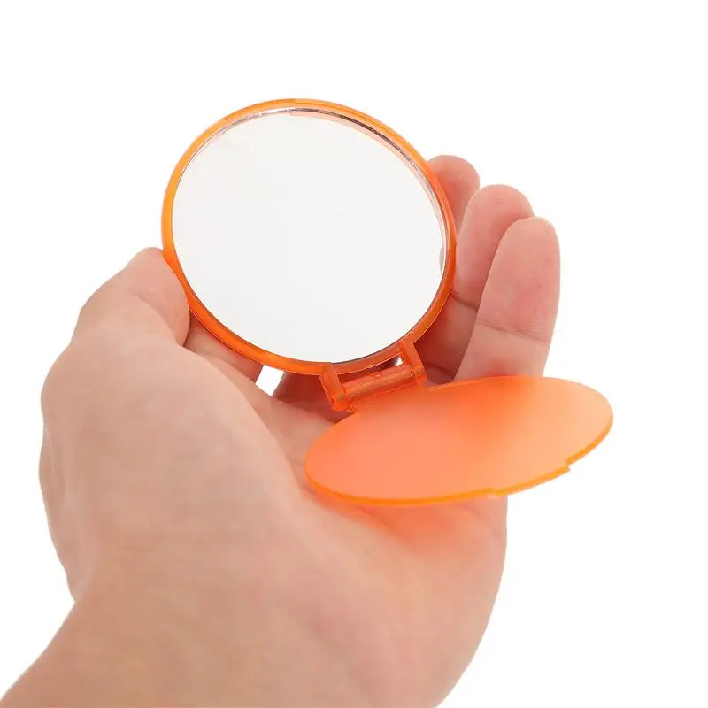 12pcs Foldable Makeup Mirror Portable Mini Round Vanity Mirror Pocket Mirror Women For Girls Random Color