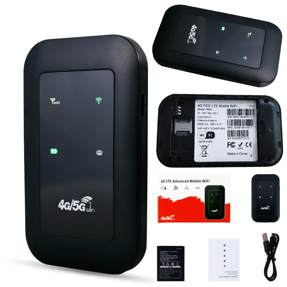 ワイヤレスWiFiモデムルーター 150Mbps 4G LTE ポータブルポケットカー