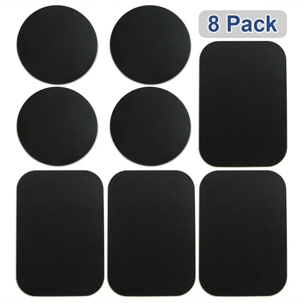 8pcs Metal Plates Sticker Car Mount Replace Metal Adhesive Plate For Magnetic Phone Car Holder Super Thin Steel Insert Plate