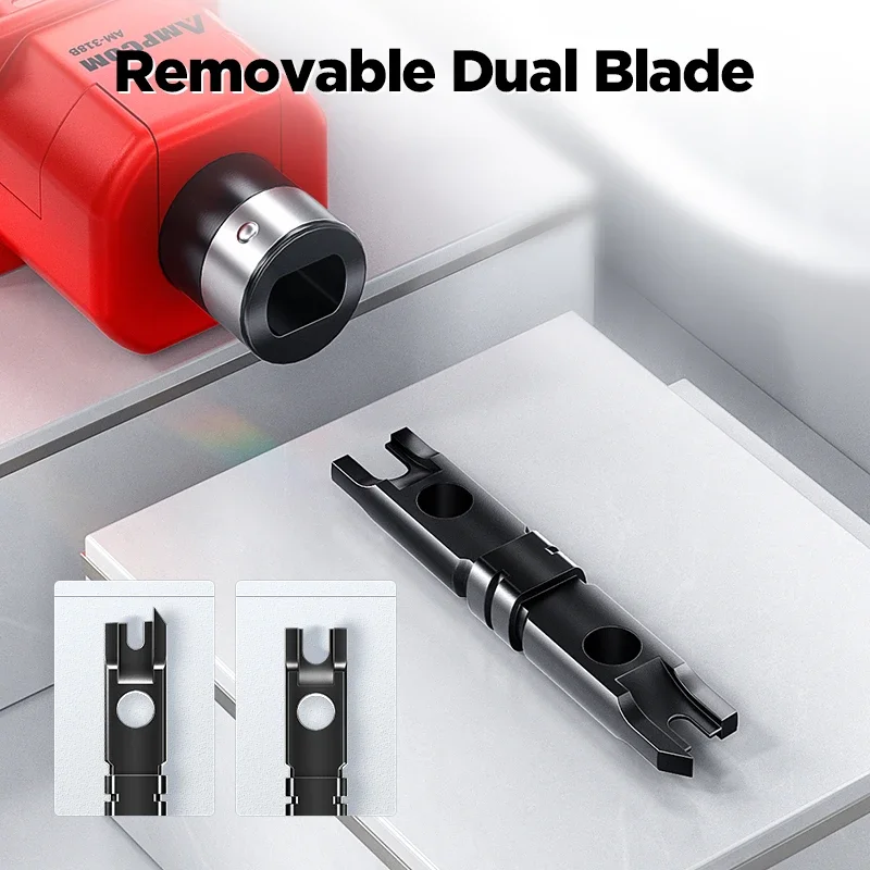 AMPCOM 펀치다운 도구, 110형 키스톤 잭 임팩트 도구 블레이드 보관 기능이 있는 터미널 삽입 도구