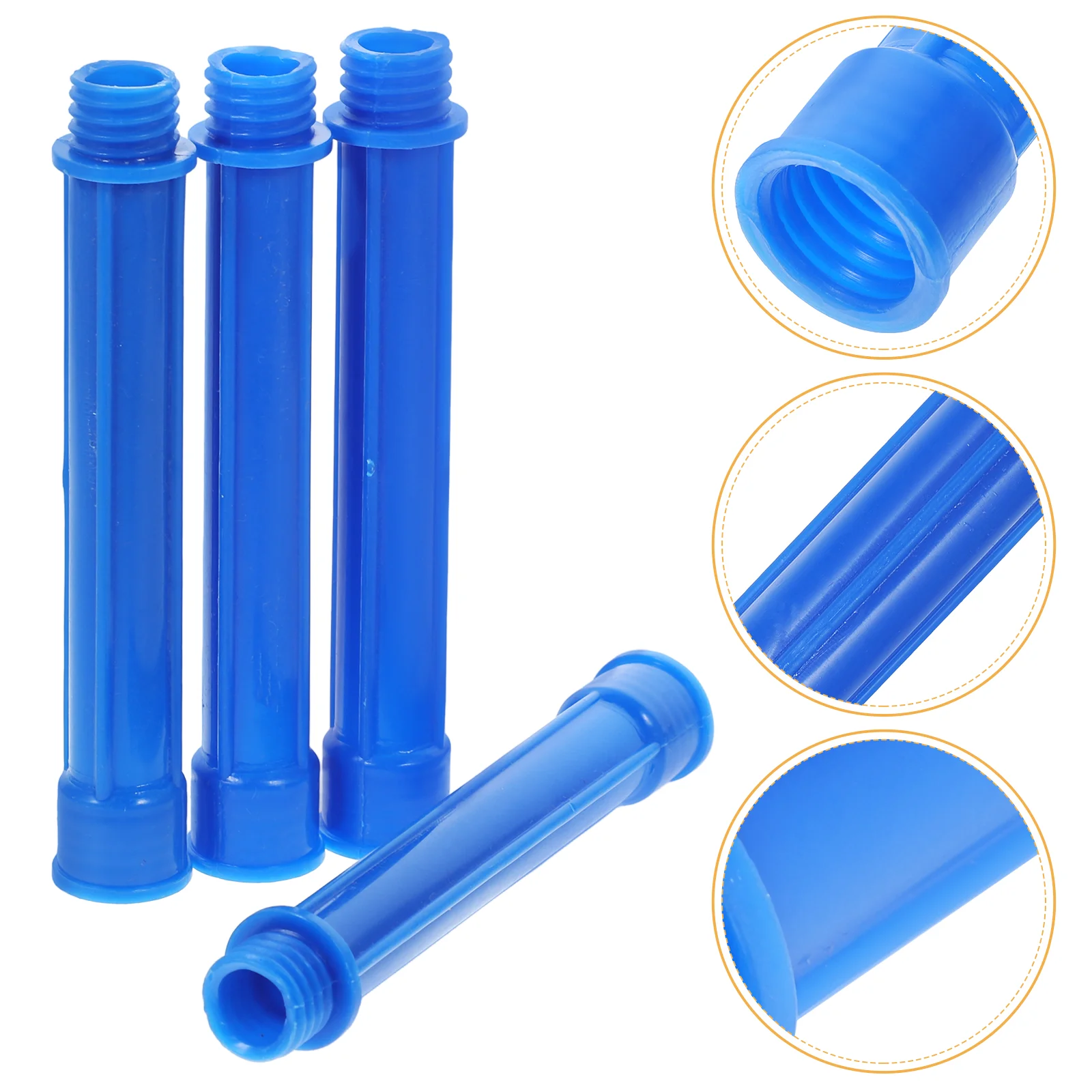 4 Pcs Glue Adapter Screw on Caulking Tips Nozzle Extenders Accessory Plastic Extension Tubes Part Supply