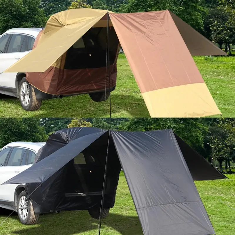 

Outdoor Camping Tent Car Awning Sun Shelter Camping SUV Car Rear Tent Waterproof Sunshade Tent Anti-UV Car Truck Canopy Awning