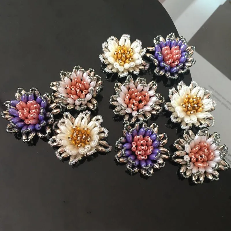 5 Teile/los Perlen Floral Verschönerung Patches Multi Schicht Handgemachte DIY Applikationen für Schuhe Hüte Taschen Kleidung Schmuck Zubehör