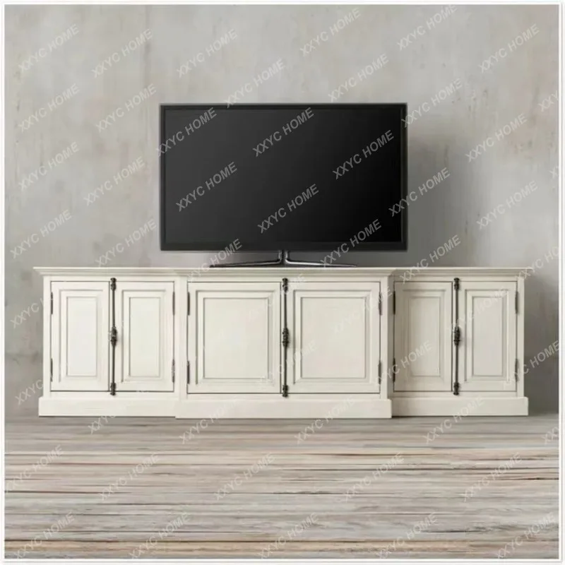 XXFactory Direct  Solid Wood Retro TV Cabinet Living Room Floor Cabinet  Small Apartment