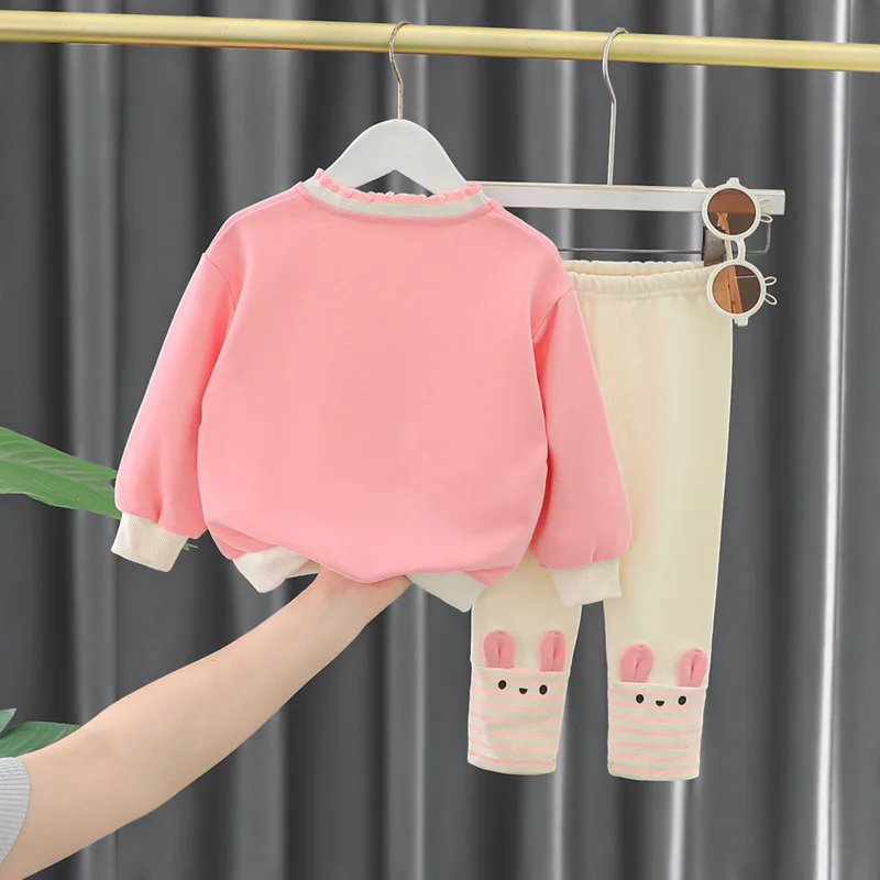 ベビー漫画Tシャツとパンツセット,スポーツウェア,キッズトラックスーツ,子供服,女の子のファッション,春,秋,新品,2個