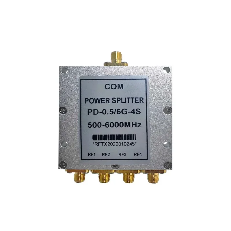 Power Divider 4Port K Connector Frequency Range 0 5 to 6 GHz Low Insertion Loss High Isolation for RF Applications
