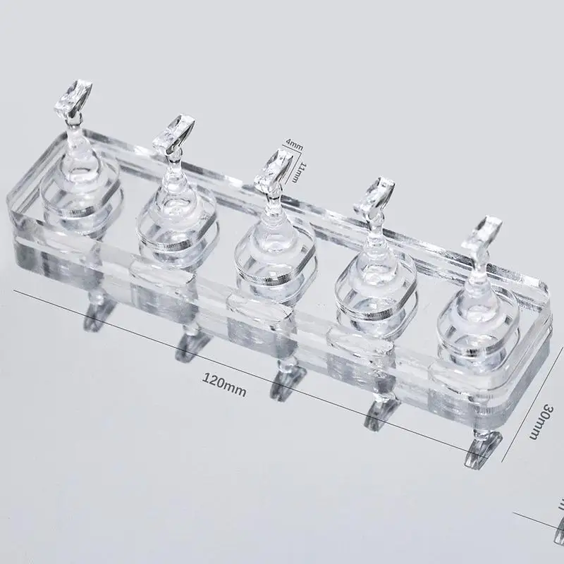 Hot 5/10 Grid Non-Magnetic Nail Stand Nail Sample Display Stand Nail Training Stand With Tray For Nail Polish Tips Nail Painting
