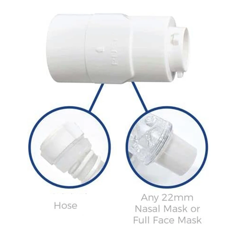 2 PCS Hose Connector Connect Airmini Hose To Any 22 Mm Nasal Mask Or Full Face Mask Model Plastic For Airmini Pro Hose Connector