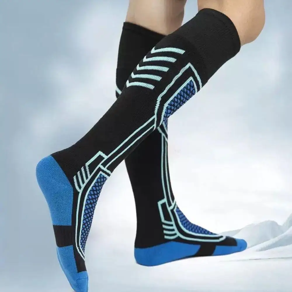 2 pares de calcetines gruesos para montar a caballo, calcetines para montar, esquiar, senderismo, calcetines largos cálidos de invierno para hombres y mujeres, calcetines hasta la rodilla para deportes al aire libre