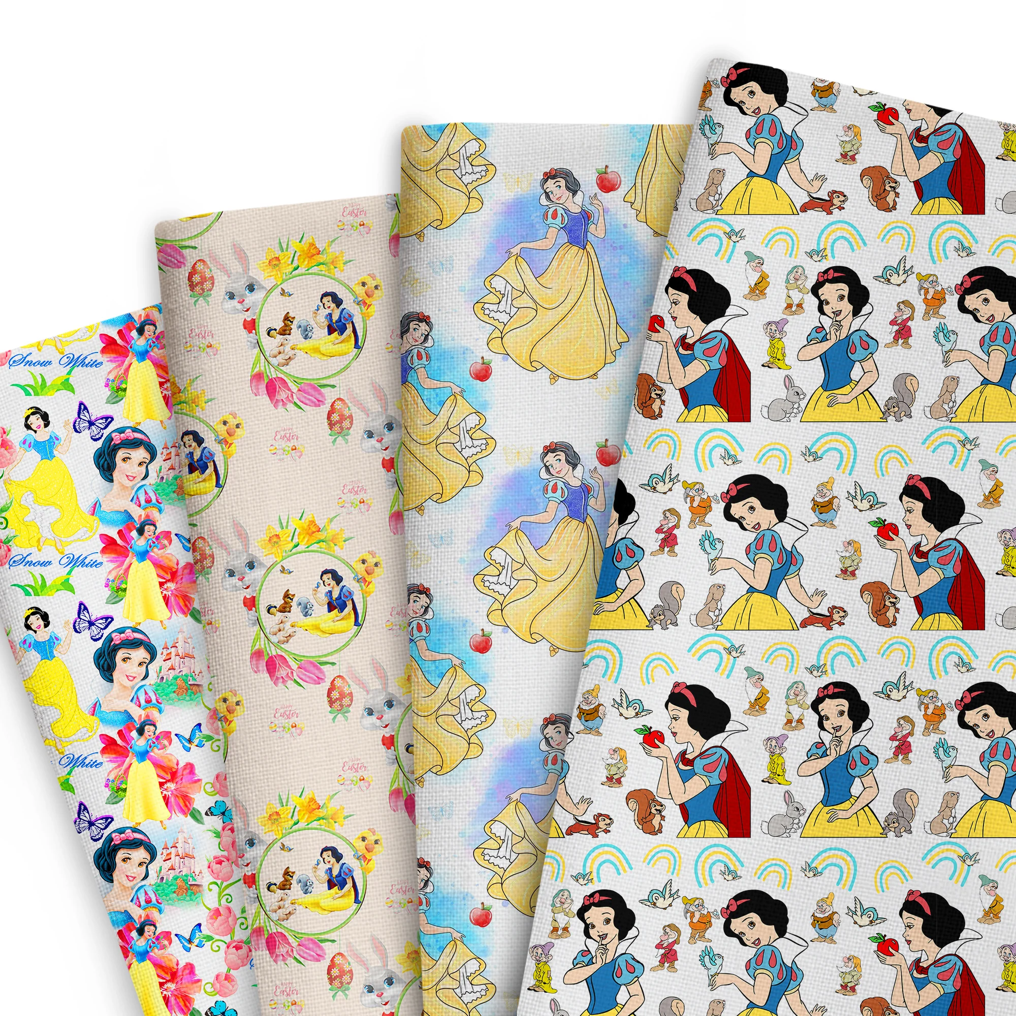 

Disney Patchwork Snow White Princess Polyester And Cotton Fabric Tissue Sewing Quilting Fabrics Needlework Material DIY Handmade